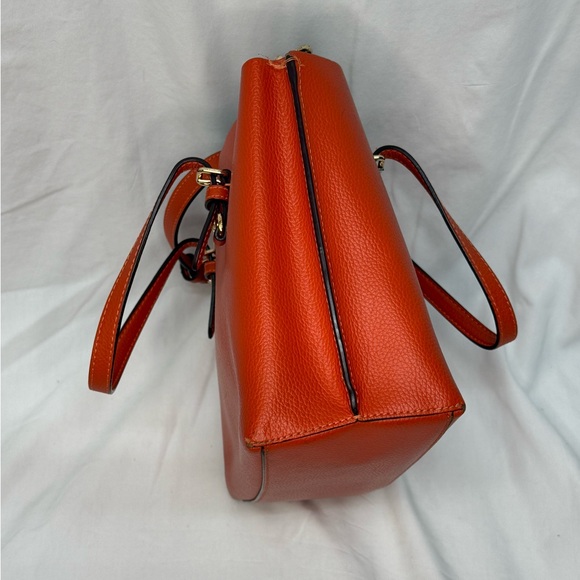 Coach Orange Pink Leather Mollie 25 Tote - Picture 5 of 13